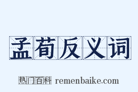 孟荀反义词是什么意思的图片